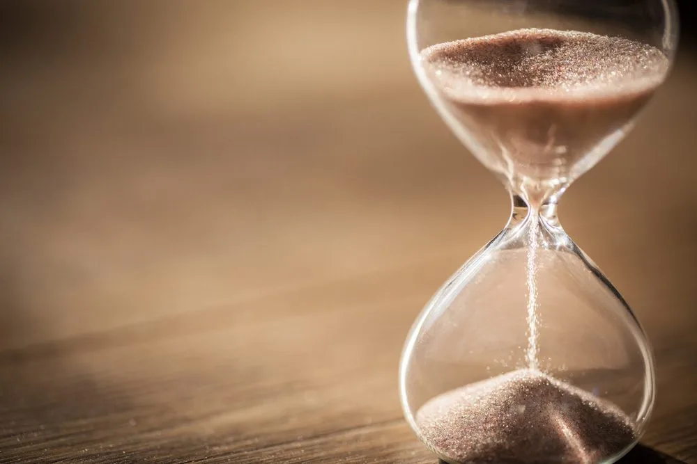 Hourglass to make reference to running out of time and things going wrong